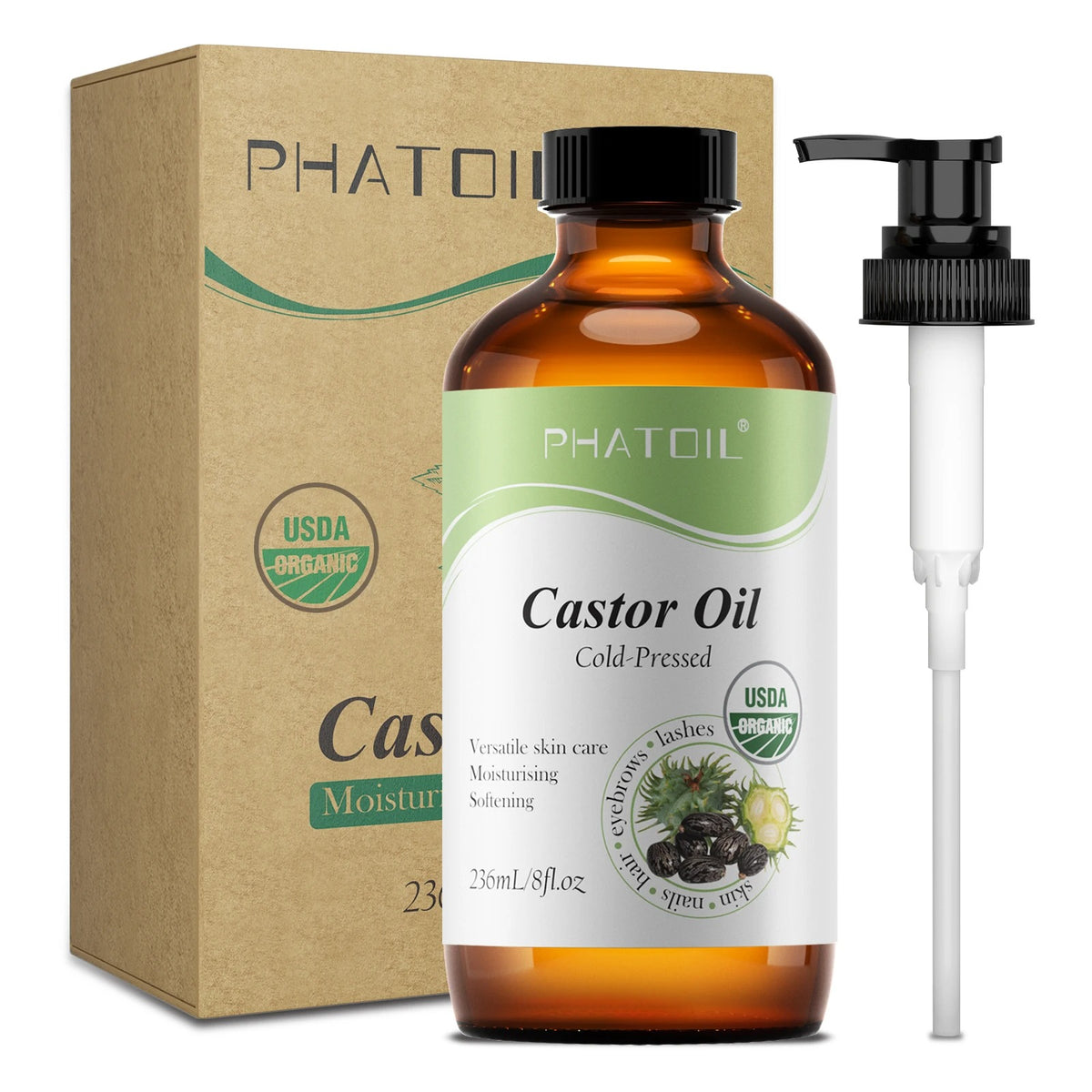 PHATOIL Castor Oil – 100% Natural, Cold-Pressed