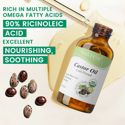 PHATOIL Castor Oil – 100% Natural, Cold-Pressed